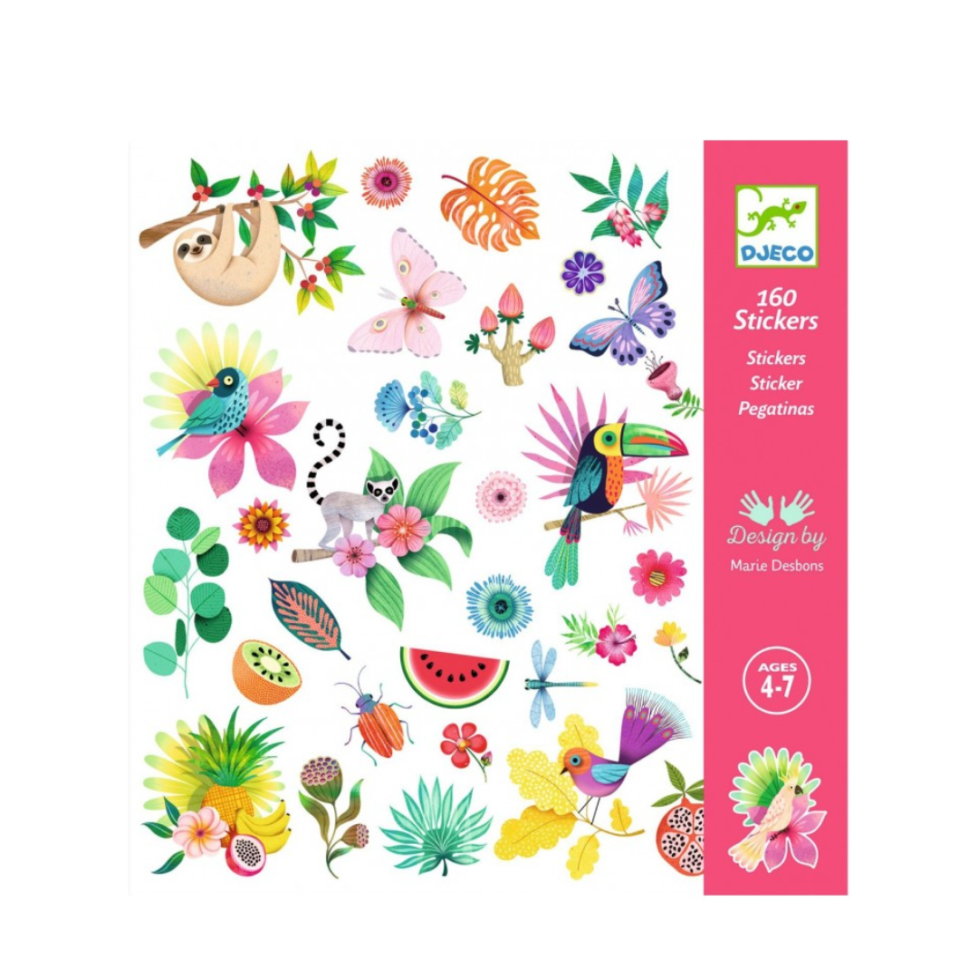 Djeco Pegatinas Para Niños Paraíso Stickers