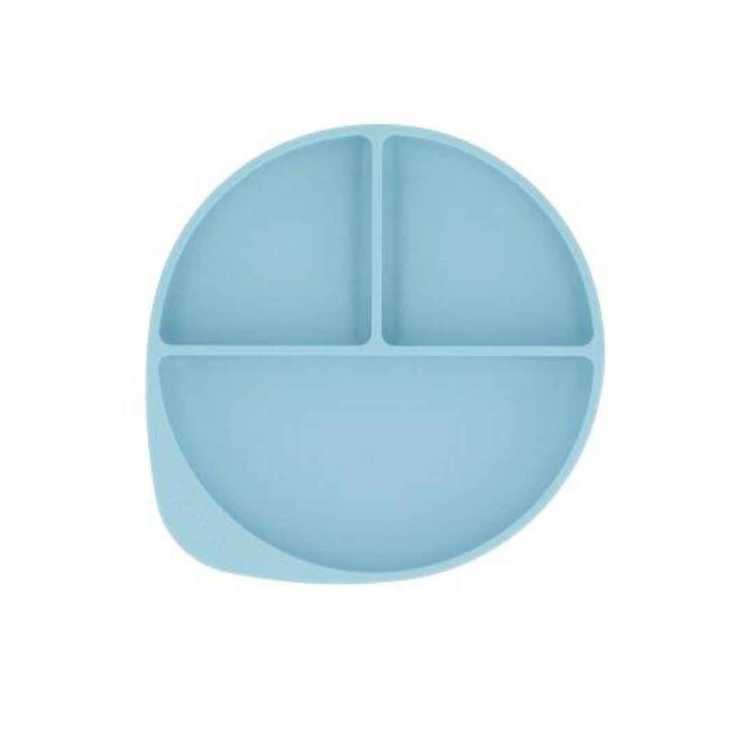 Plato Silicona con Ventosa Sky Blue Cubiertos infantiles