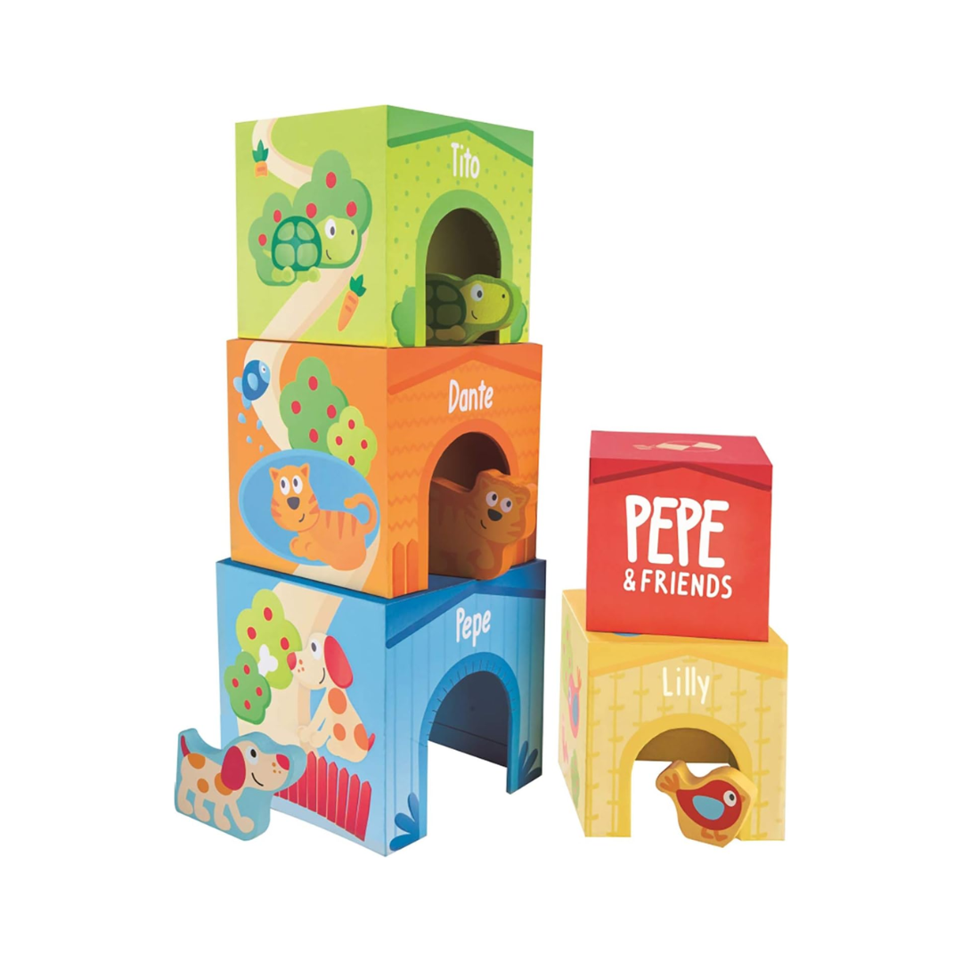 Cubos Apilables Pepe y Amigos - Hape