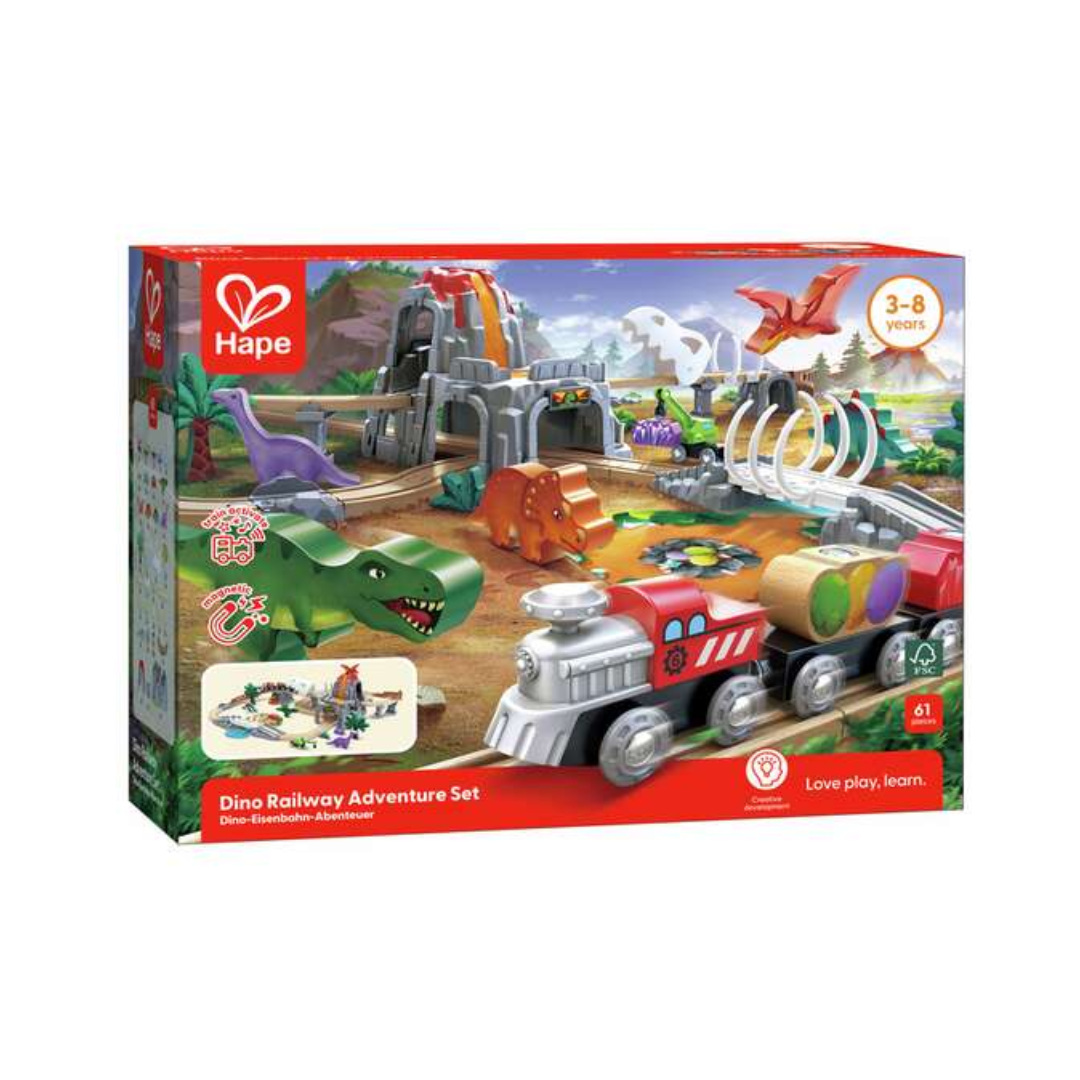 Conjunto de Aventura Ferroviaria Dino - Hape