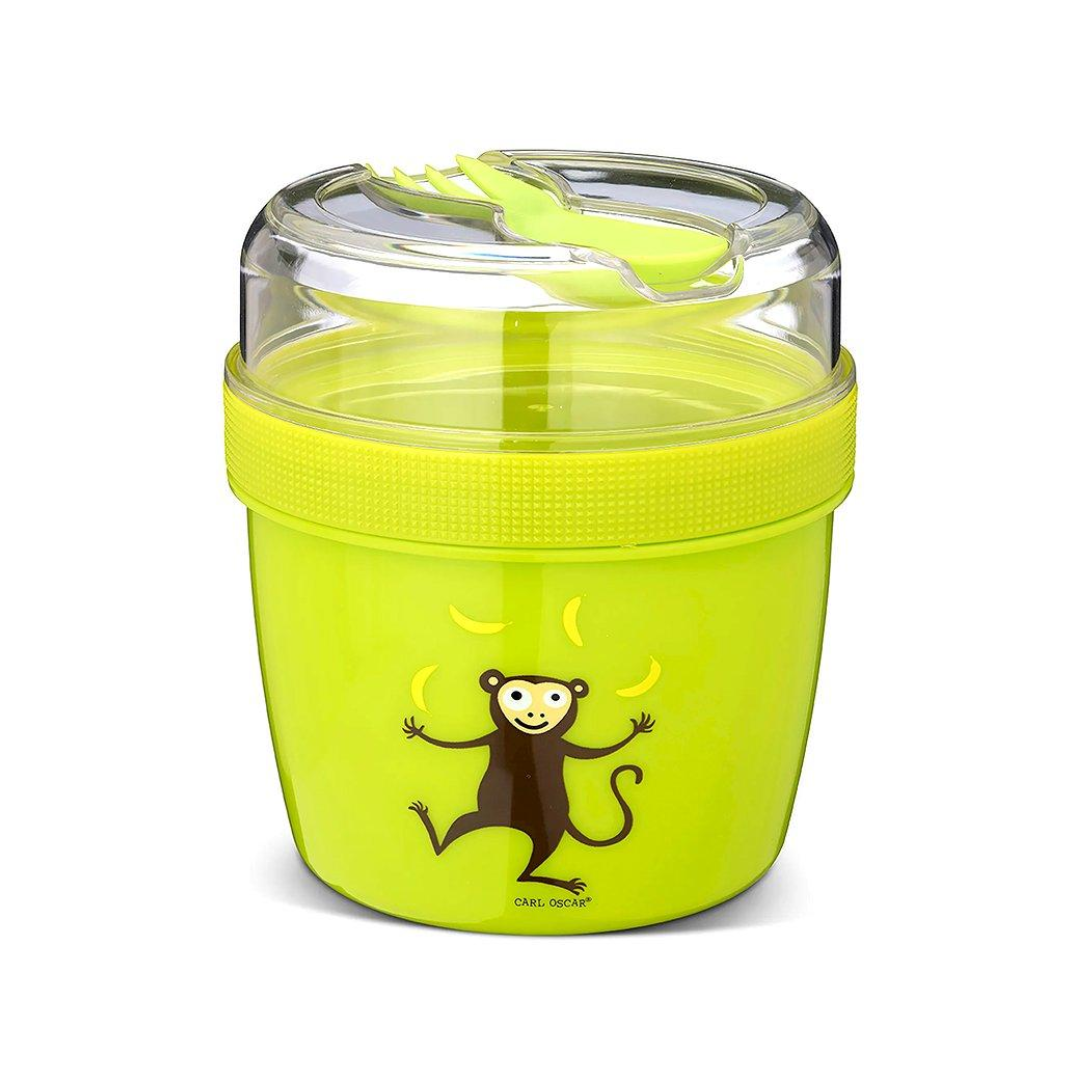 Caja Almuerzo con Tapa Refrigerante Mono Lime