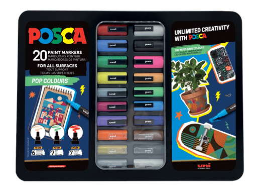 Maleta 20 Rotuladores POSCA (Varios Tamaños)