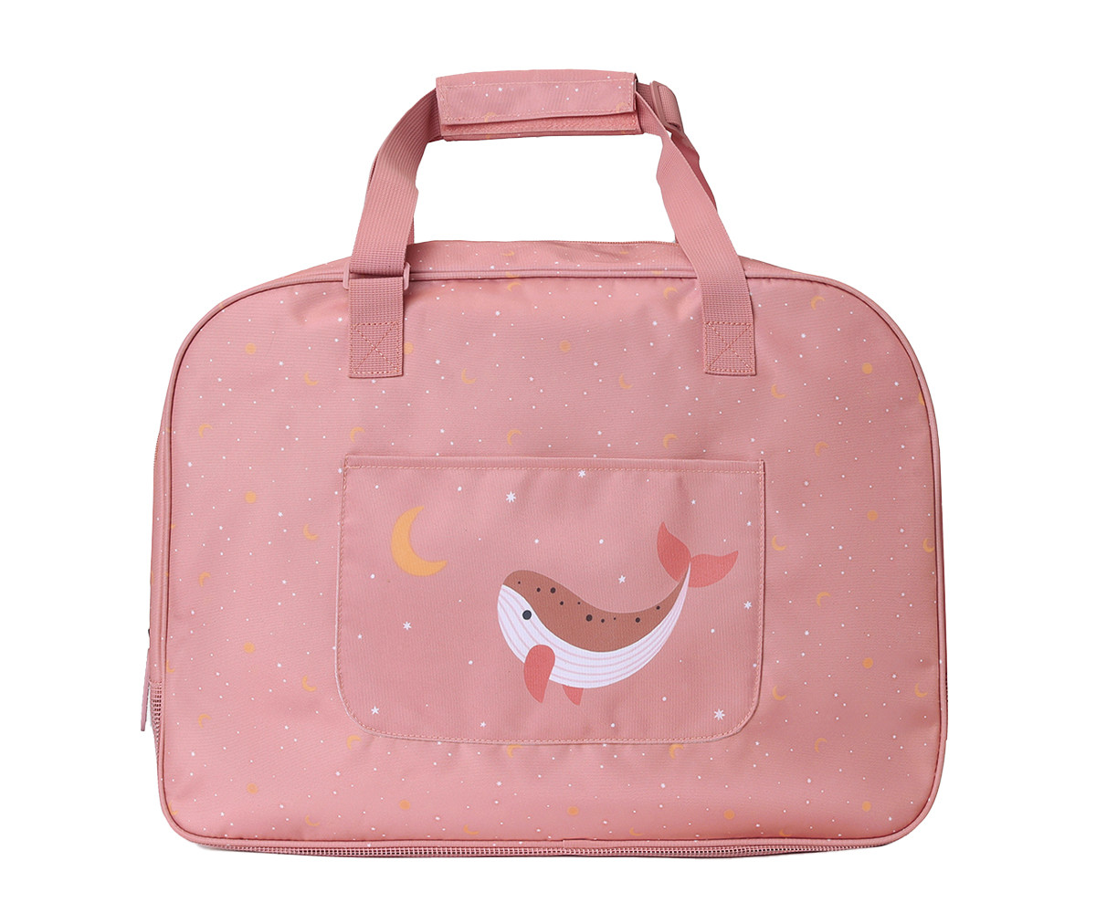 Bolso de Playa con Rejilla Ballena Rosa